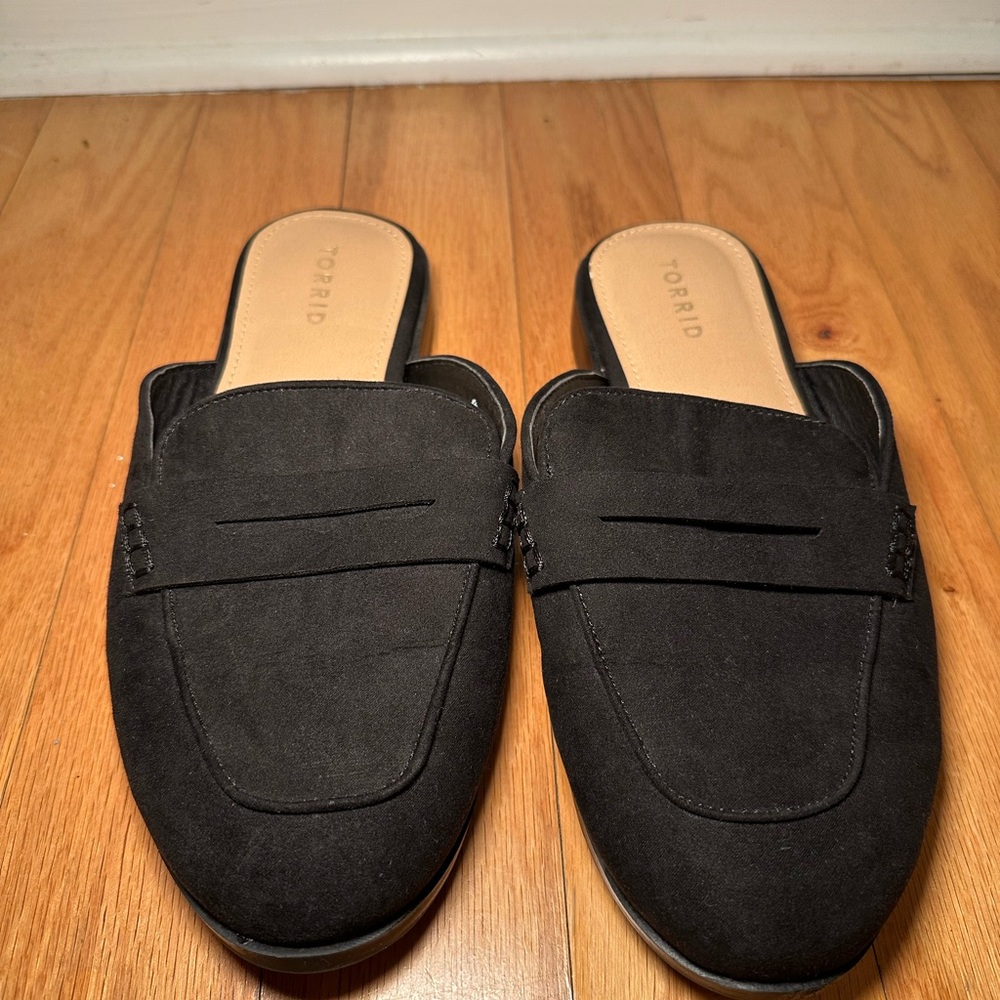 Torrid Black Suede Slip-On Loafers